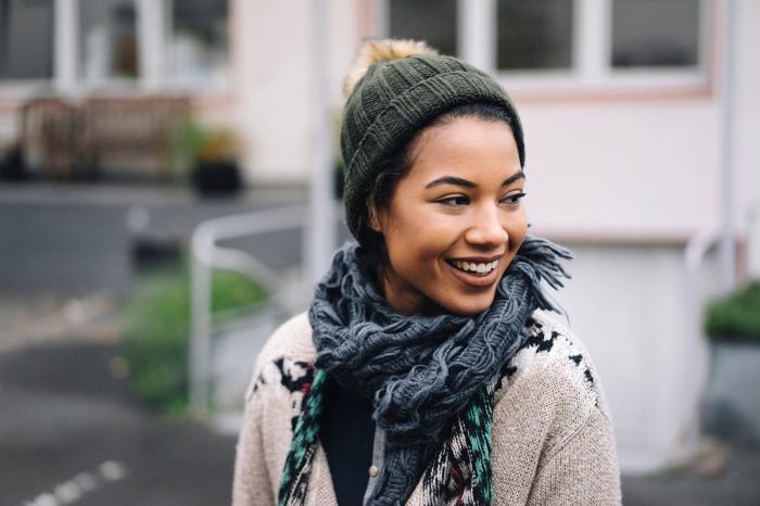 Scarf winter wear ways over different